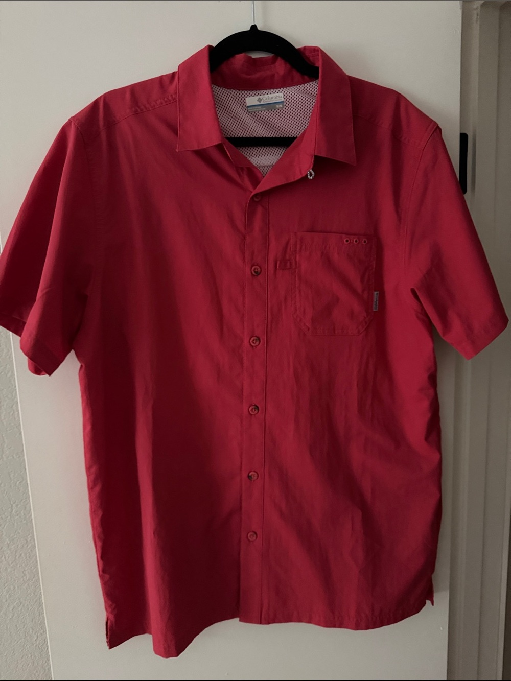 Columbia Men's PFG Slack Tide Camp Shirt Coral Red